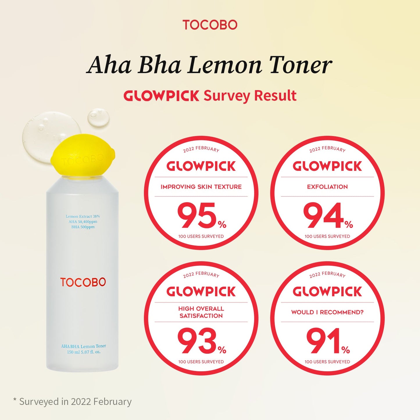 TOCOBO - AHA BHA Lemon Toner 150ml