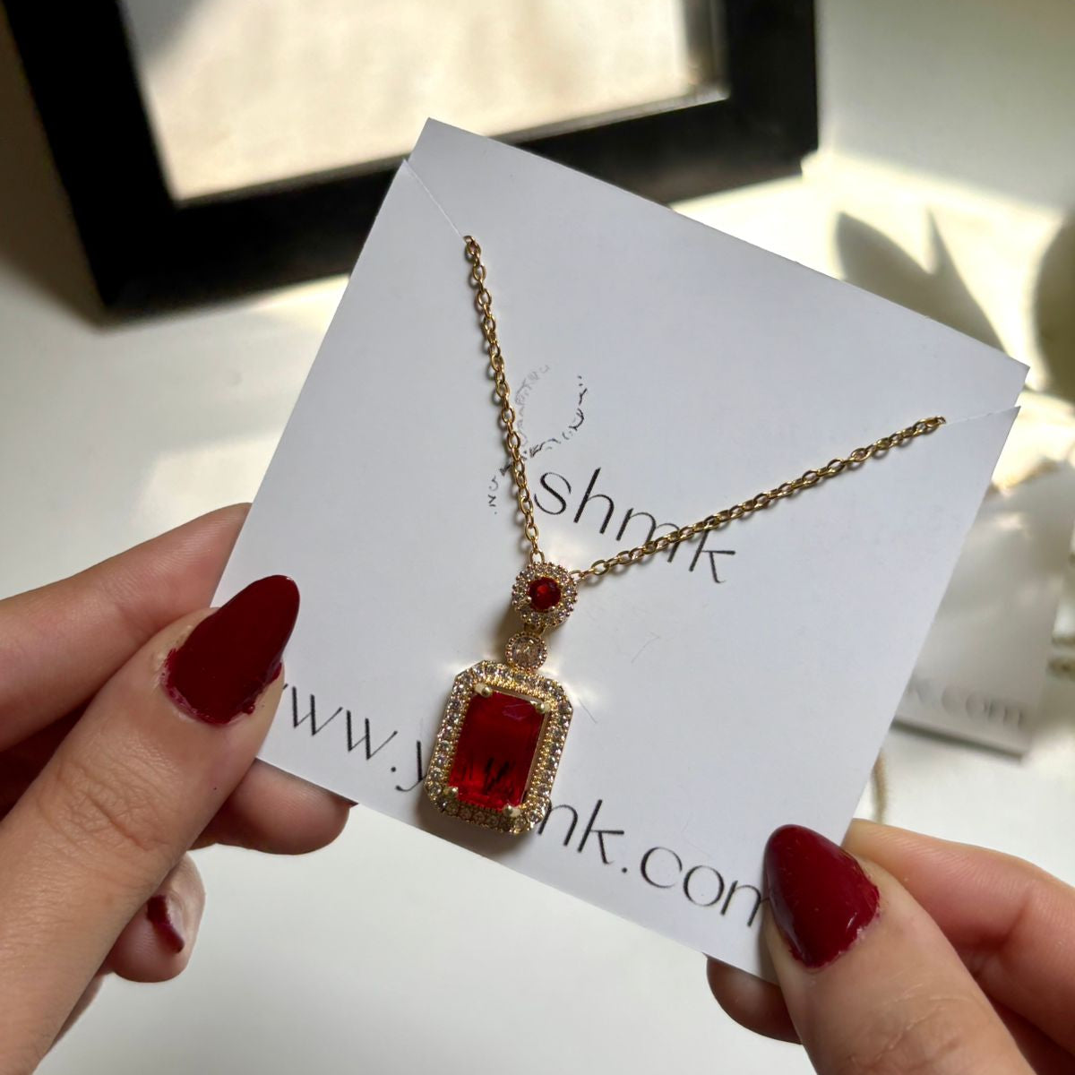 Red stone necklace
