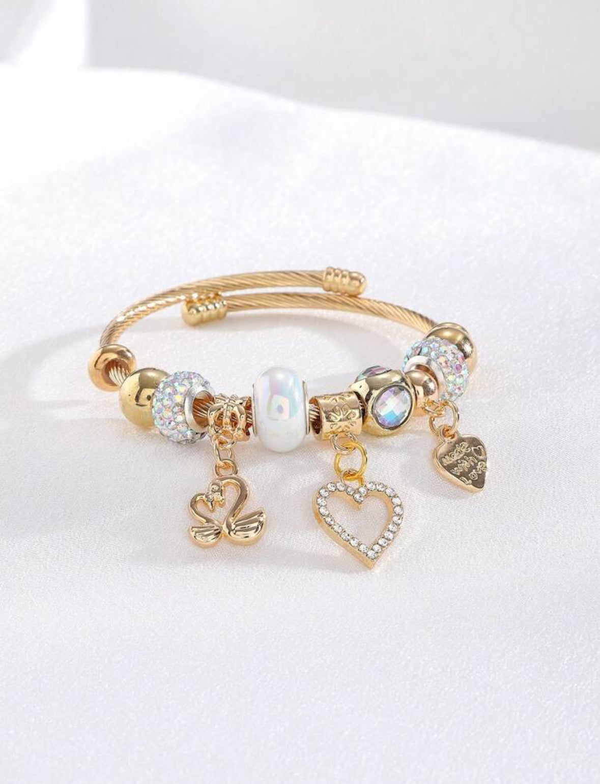 Gold heart Pearl pandora