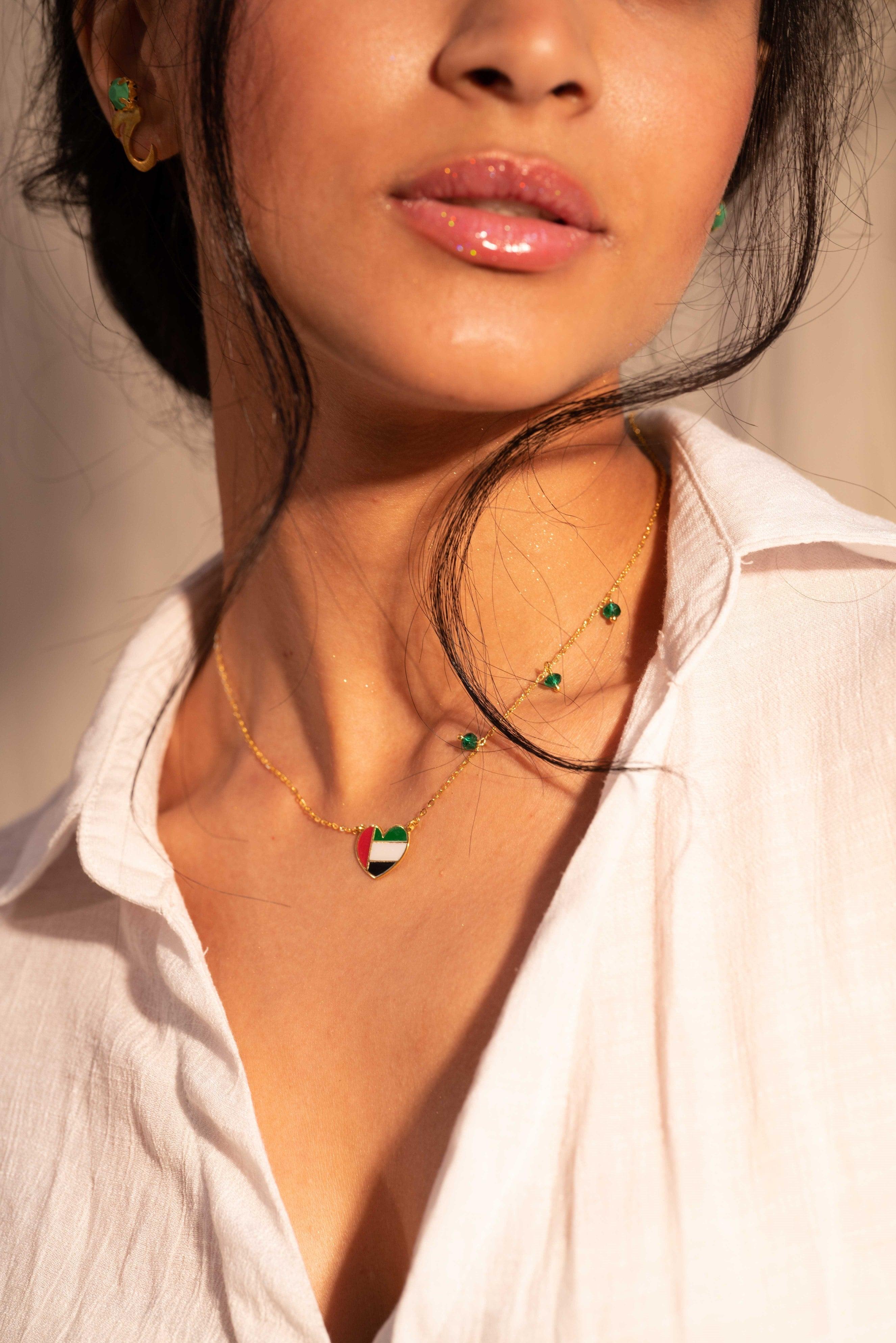 UAE Heart Necklace - Yshmk