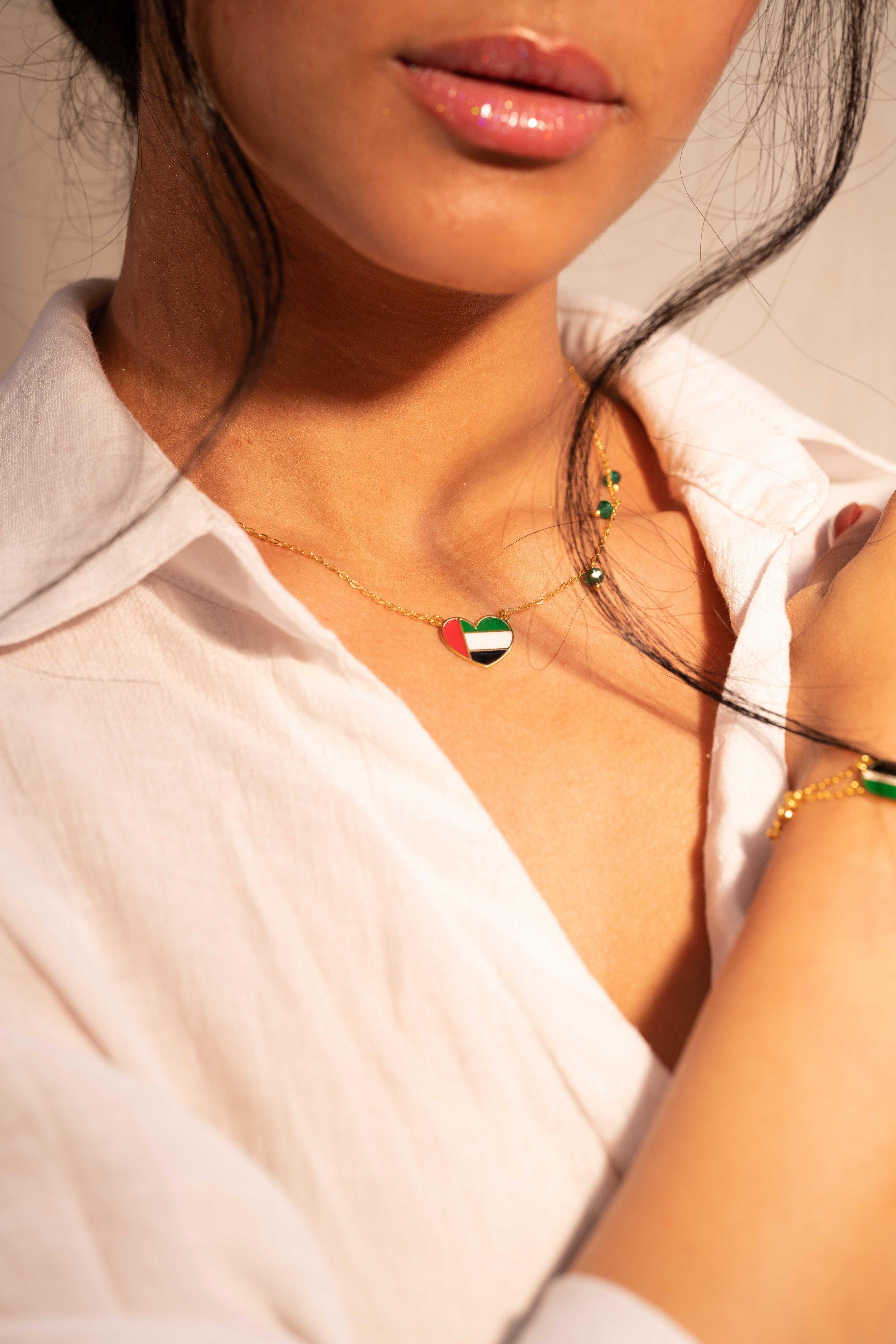 UAE Heart Necklace - Yshmk