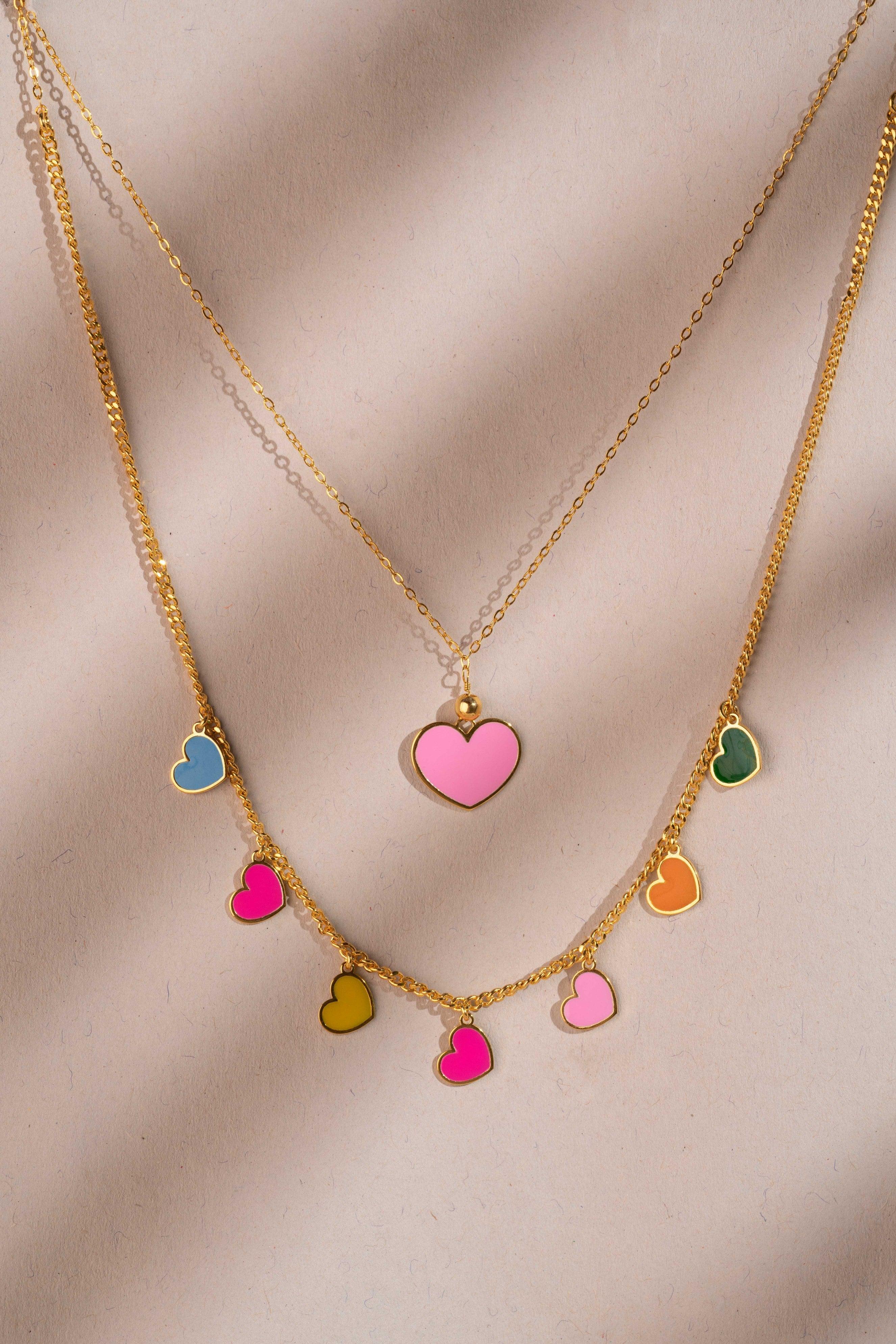 Color Heart Necklace - Yshmk