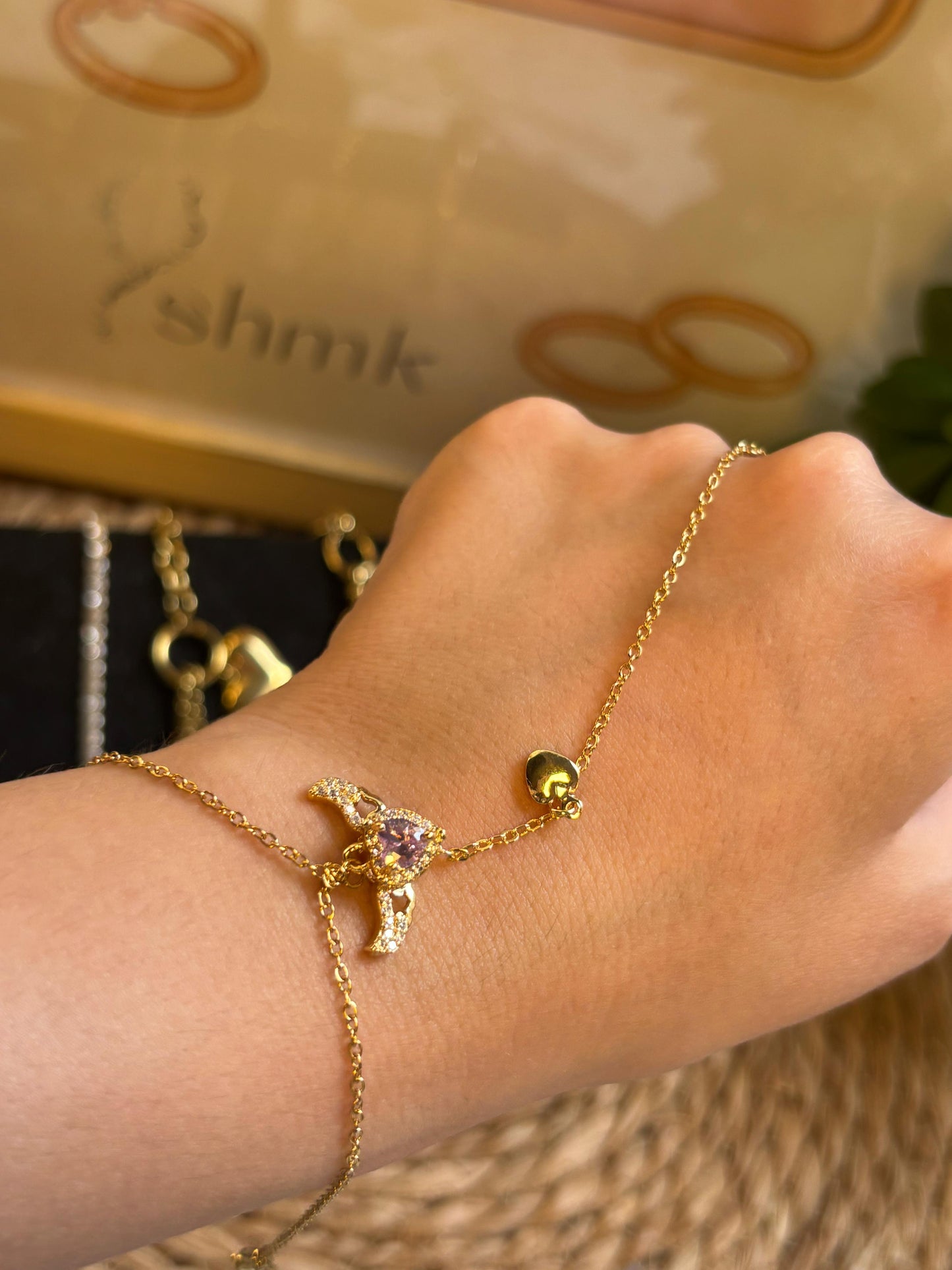 Golden Winged Heart handchain