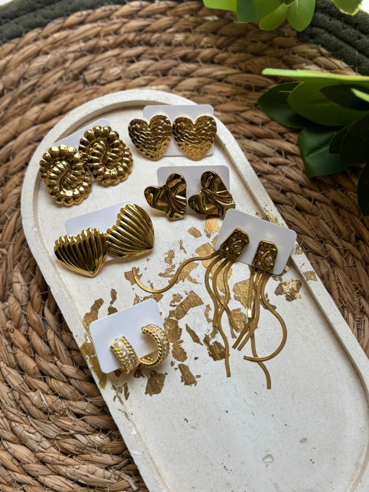 Rippled Abstract Heart earrings
