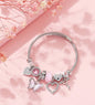 Pink butterfly bangle