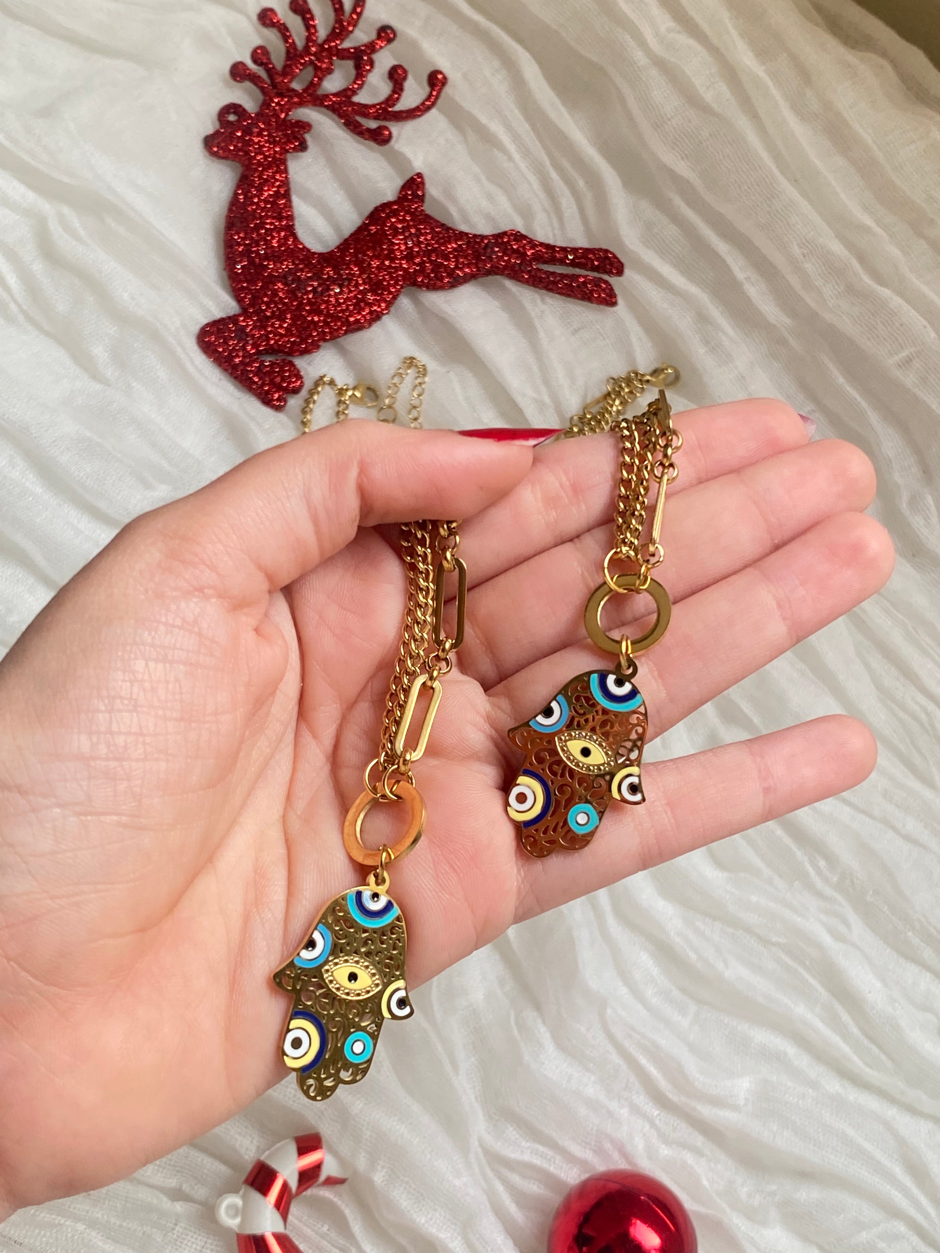 Hamsa necklace