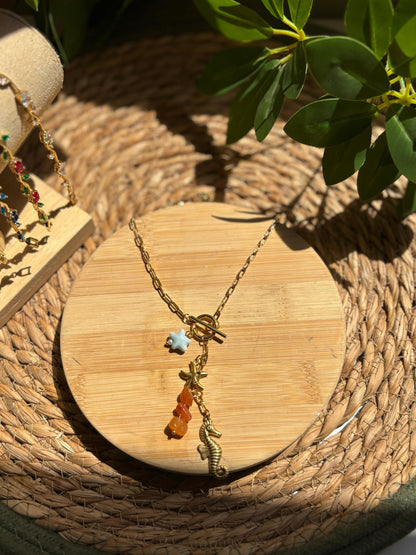 Seahorse charm necklace