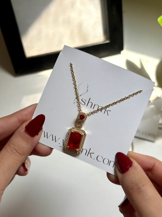 Red stone necklace