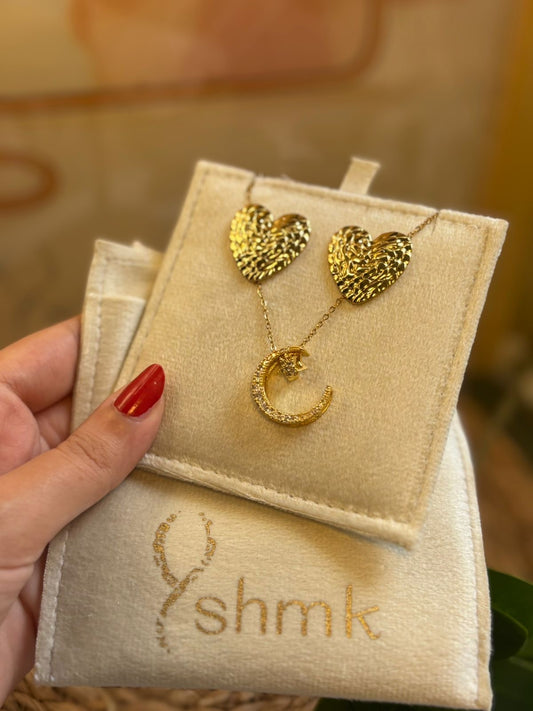 Crescent heart set