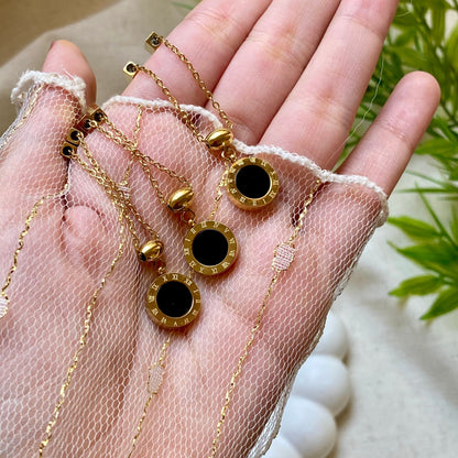 Black stone necklace