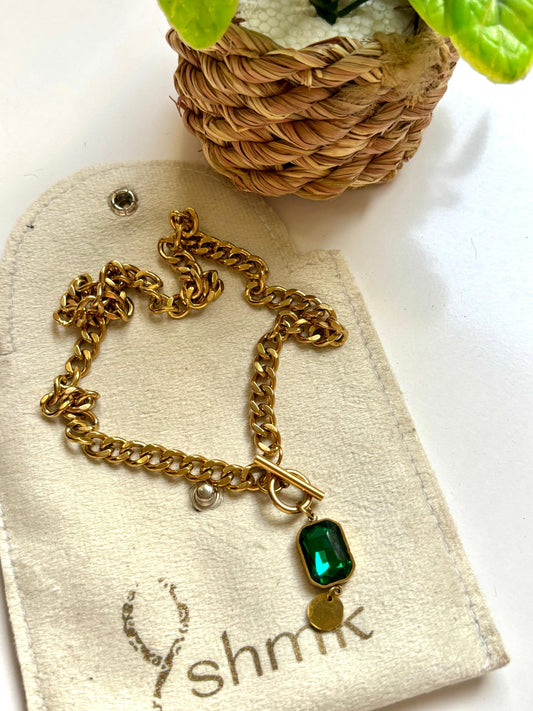 Emerald Chain Necklace 💚
