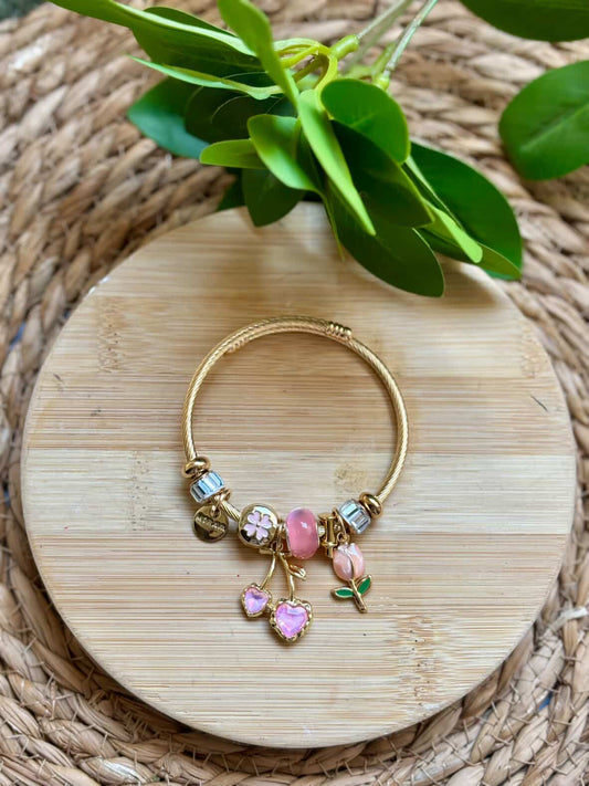 Heart shaped cherry bangle