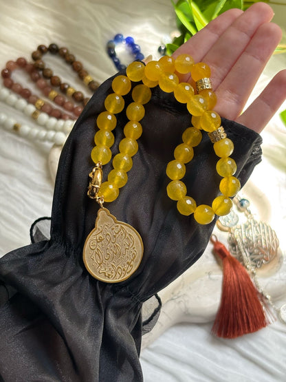 Yellow beads rosary