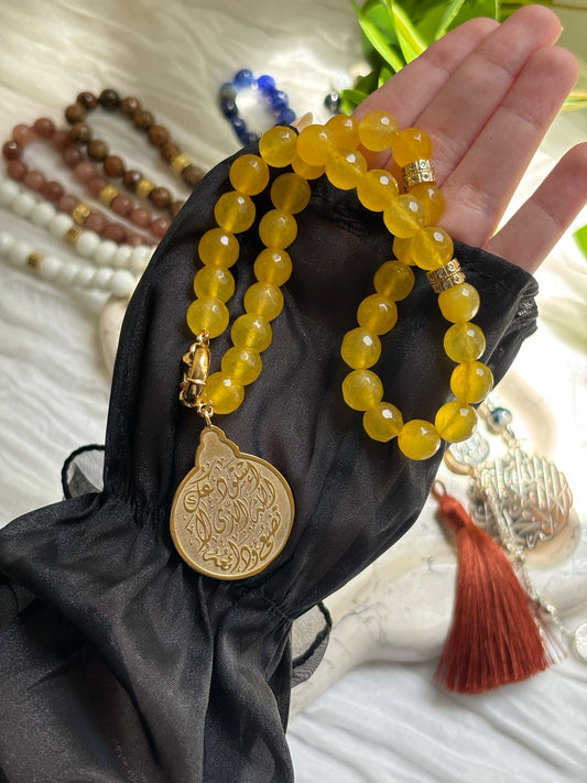 Yellow beads rosary