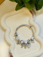 Zircon bow bangle