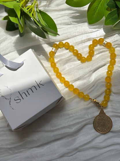 Yellow beads rosary