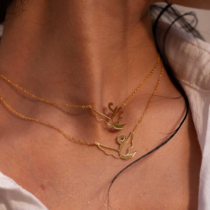 Bird Letter Necklace - Yshmk