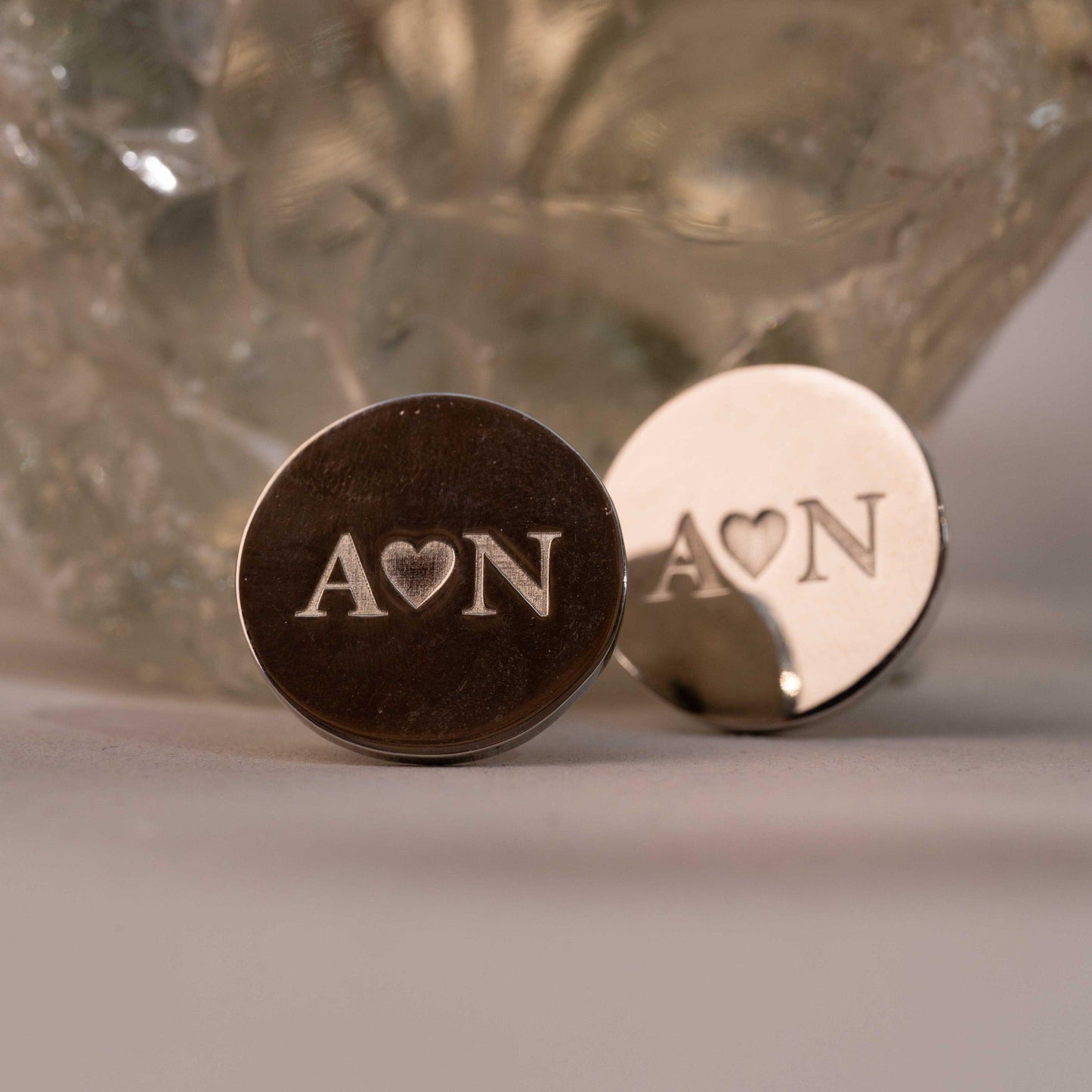 Letters Cufflinks Circle (Customizable) - Yshmk