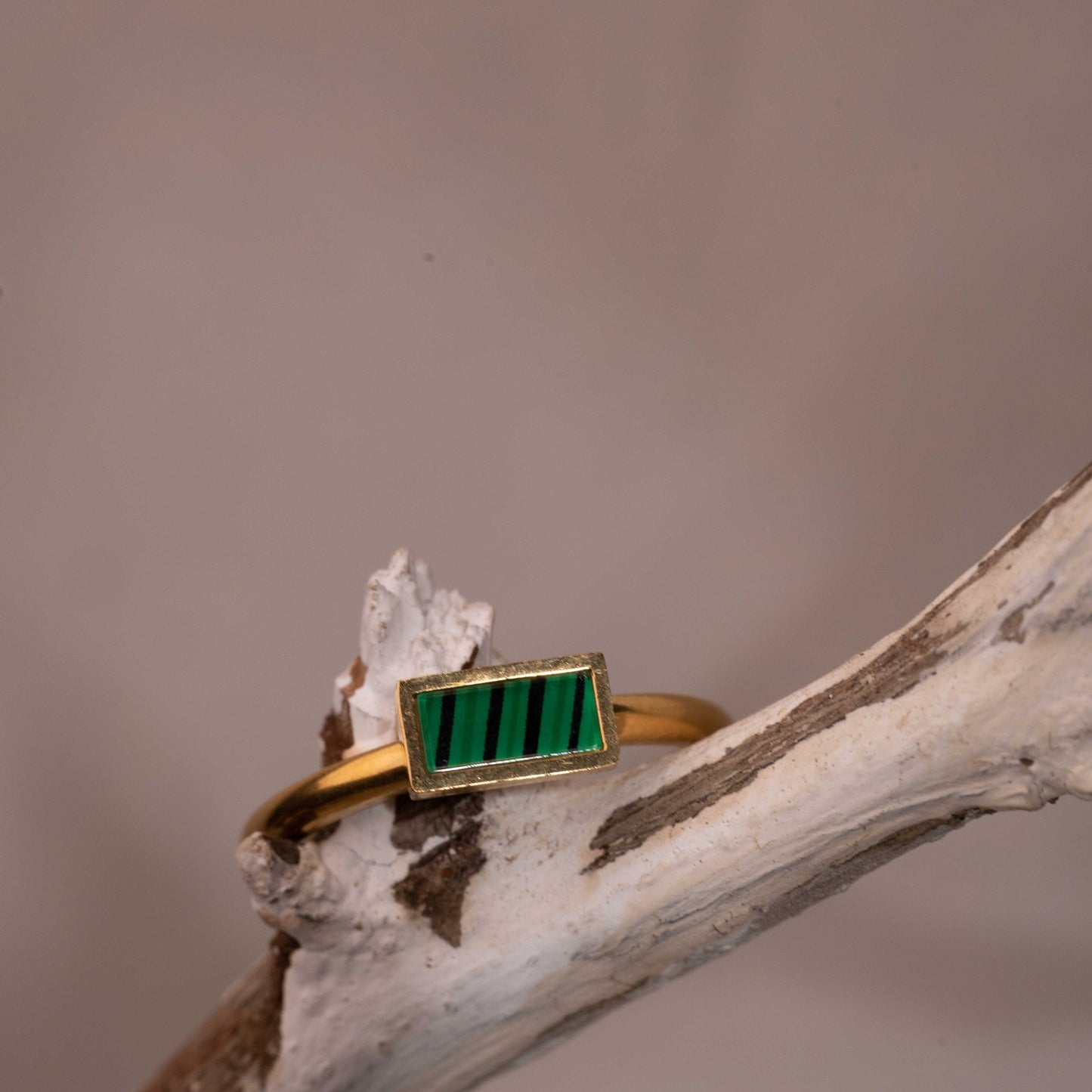 Green Malachite stone ring - Yshmk