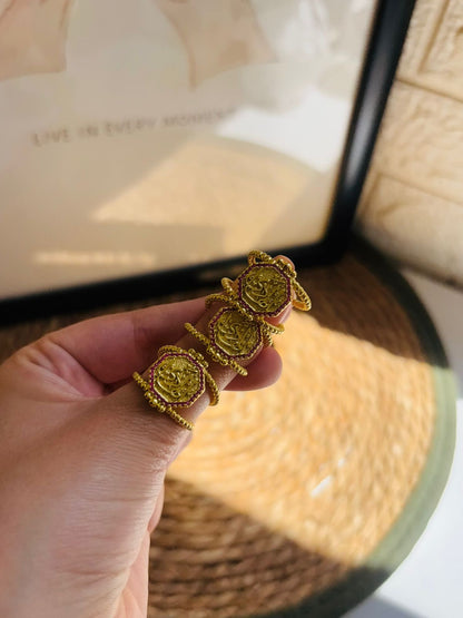 Ruby Halo Arabic Ring