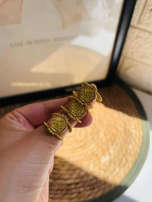 Ruby Halo Arabic Ring