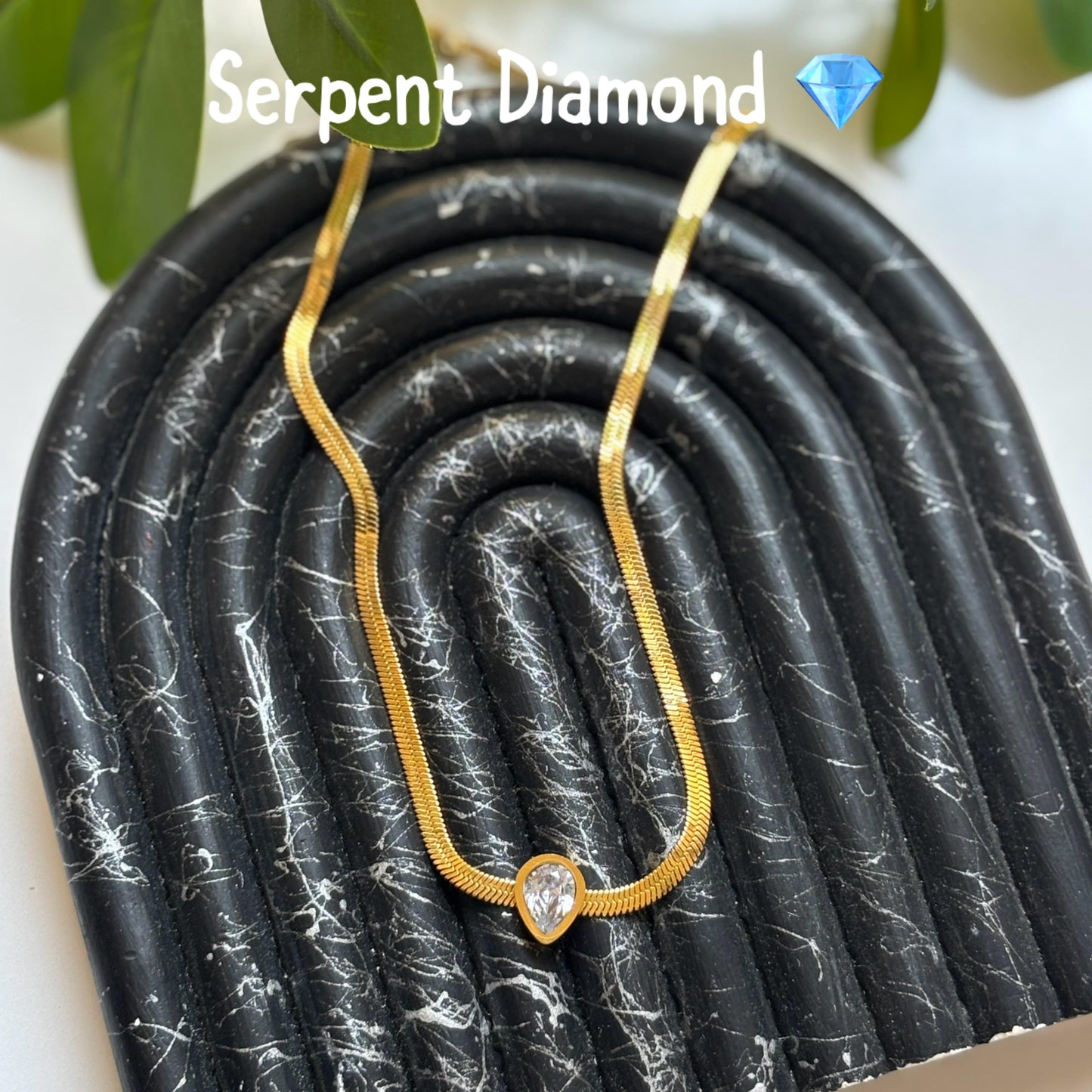 Serpent diamond necklace