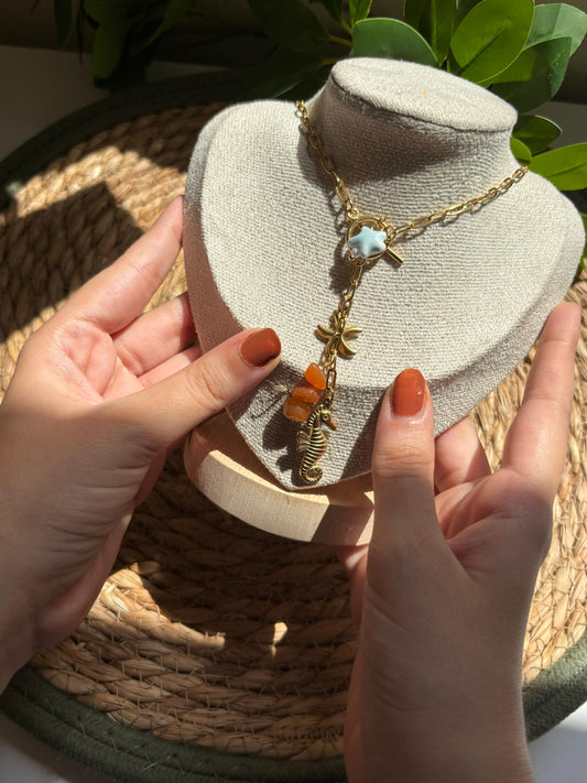 Seahorse charm necklace