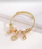 Hearts charms bangle