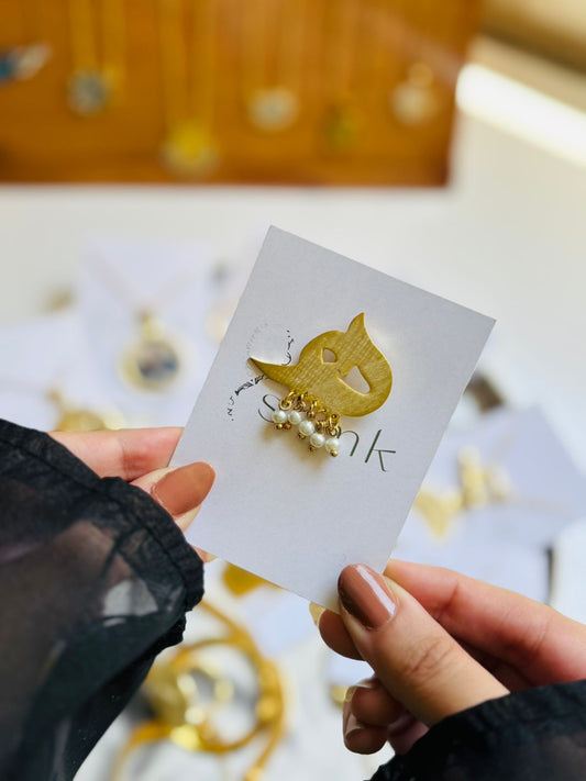 Pearl Arabic Brooch